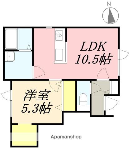 OOKAWA TERRACE(1LDK/1階)の間取り写真