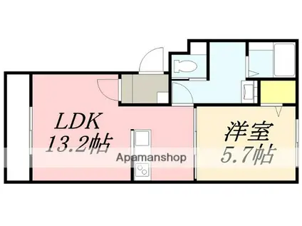 PROSPERARE(1LDK/1階)の間取り写真