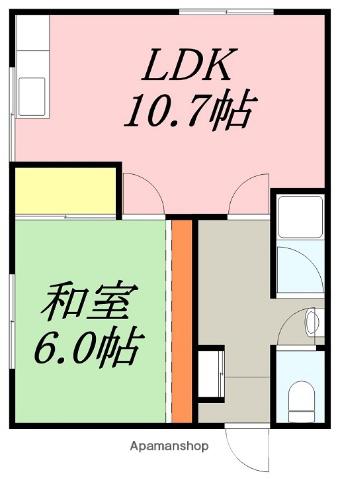 ジョイナス宮前Ⅲ(1LDK/1階)の間取り写真
