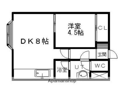 ファーム田村Ⅰ(1DK/2階)の間取り写真