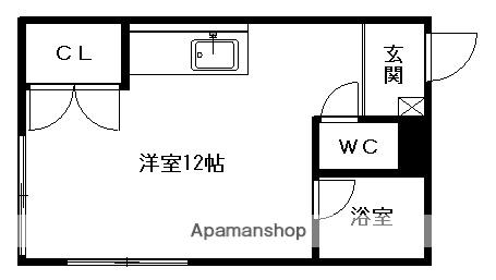 スモット清田Ⅱ(ワンルーム/3階)の間取り写真