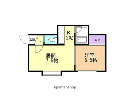 スカイライフ(1LDK/2階)の間取り写真