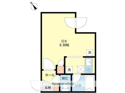 スタンホープ白石(ワンルーム/2階)の間取り写真