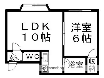 コンフォートA45(1LDK/1階)の間取り写真