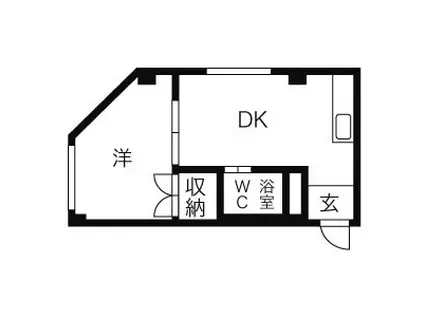 セレッソ本郷(1DK/2階)の間取り写真