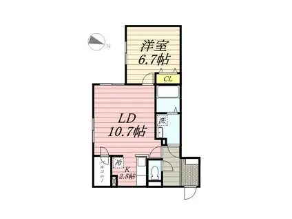 カスタムルーム月寒中央(1LDK/3階)の間取り写真