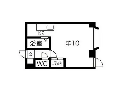 ローヤルハイツ南郷15(1K/1階)の間取り写真