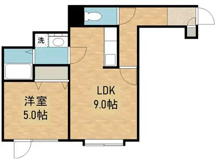 ファボリート(1LDK/2階)の間取り写真