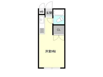 セントラルパレス(ワンルーム/4階)の間取り写真