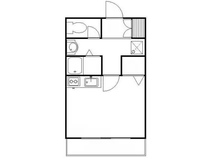MKマンション(ワンルーム/2階)の間取り写真