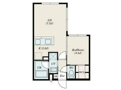S-RESIDENCE厚別南(1LDK/5階)の間取り写真