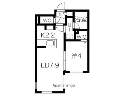マイン白石(1LDK/3階)の間取り写真