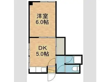 エクセレンス38(1DK/4階)の間取り写真