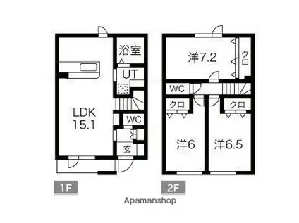 ノースハウス北野(3LDK)の間取り写真