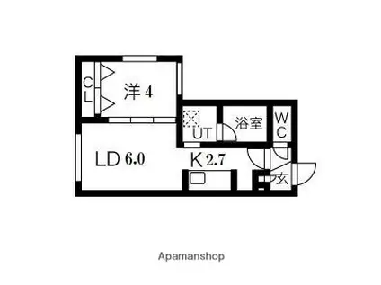 PRECIOUS MISONO(1LDK/1階)の間取り写真