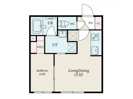 BLOOM新札幌(1DK/4階)の間取り写真