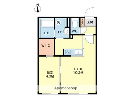 ガルボ北広島(1LDK/4階)の間取り写真