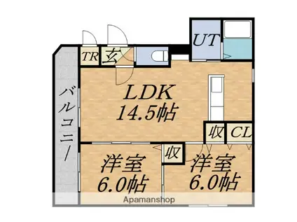 MYT16(2LDK/2階)の間取り写真