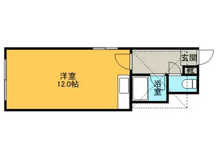ノースランド真駒内(ワンルーム/3階)の間取り写真