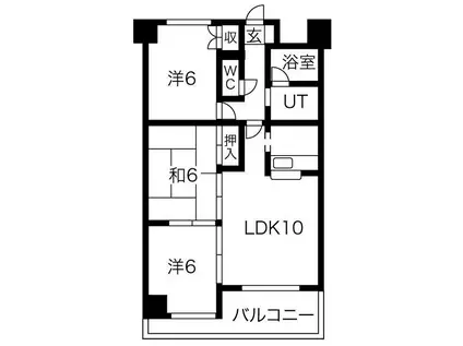ベルサエレンシア(3LDK/2階)の間取り写真
