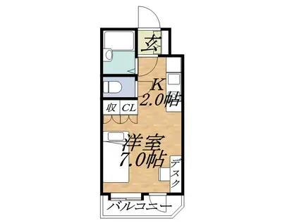 アンセリジェ壱番館(1K/7階)の間取り写真