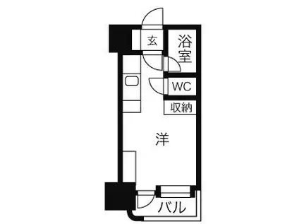 アンセリジェ壱番館(ワンルーム/6階)の間取り写真