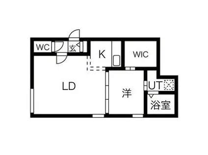 BELL TREE南9条(1LDK/5階)の間取り写真