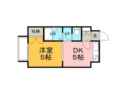 エンドレス三井北16条(1DK/5階)の間取り写真