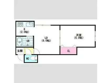 アイコート豊平(1LDK/3階)の間取り写真