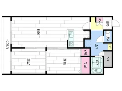 GRAMERCY SAPPORO(2LDK/2階)の間取り写真