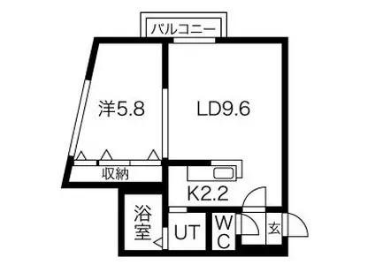 ANAX NORD5(1LDK/4階)の間取り写真