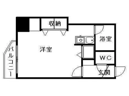 ライオンズシティ円山(ワンルーム/9階)の間取り写真