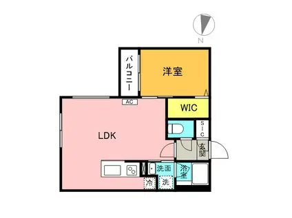 CARRERA行啓通(1LDK/3階)の間取り写真