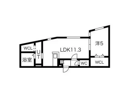 PCHE裏参道(1LDK/1階)の間取り写真