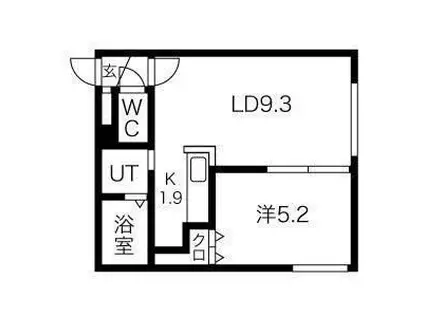 PARENTEN3(1LDK/2階)の間取り写真