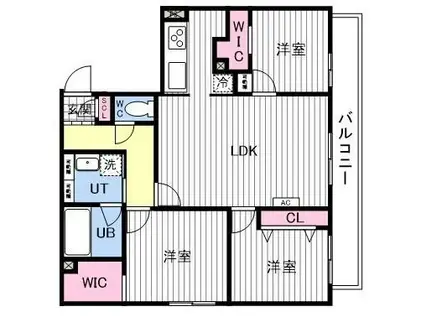 ASTER S14(3LDK/4階)の間取り写真