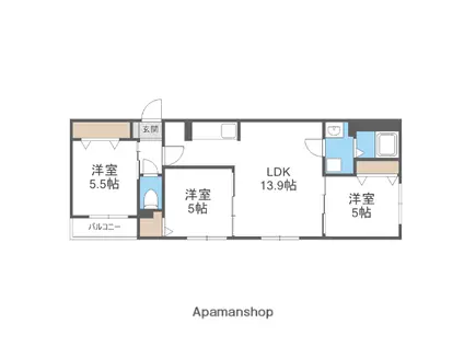 南7西16MS(3LDK/2階)の間取り写真