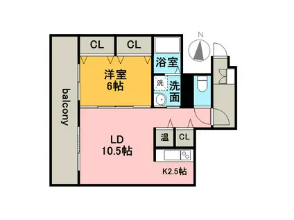 BLUE TREE111(1LDK/8階)の間取り写真