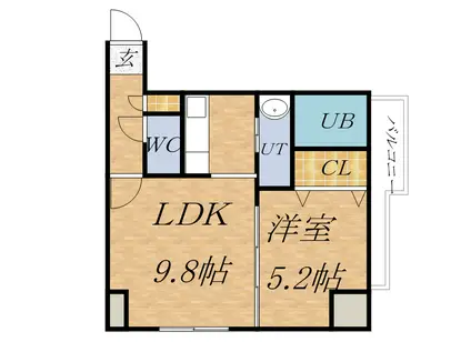 ISグランデ札幌(1LDK/5階)の間取り写真
