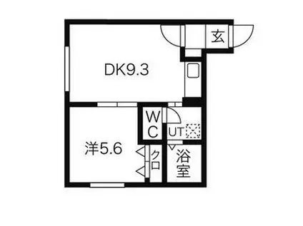 アポロン(1LDK/4階)の間取り写真
