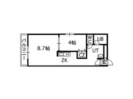 FOREVER6.7(1LDK/3階)の間取り写真