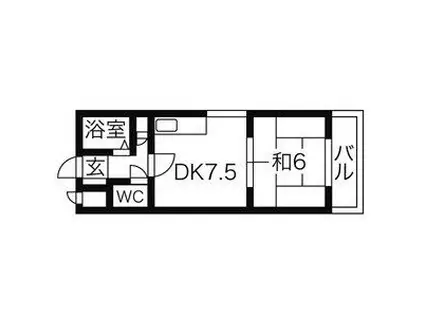 メゾン24(1DK/2階)の間取り写真
