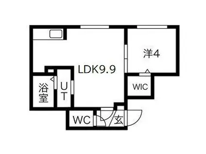 POSITANO W18(1LDK/3階)の間取り写真