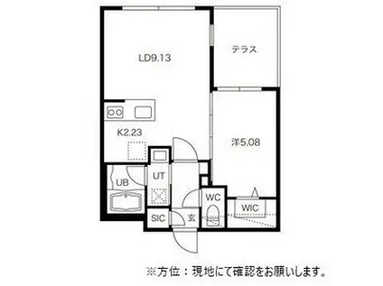 LIEN MARUYAMA(1LDK/1階)の間取り写真