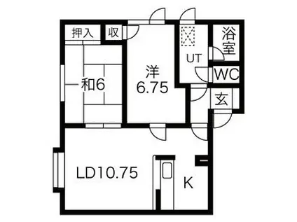 レジェンド松広(2LDK/2階)の間取り写真