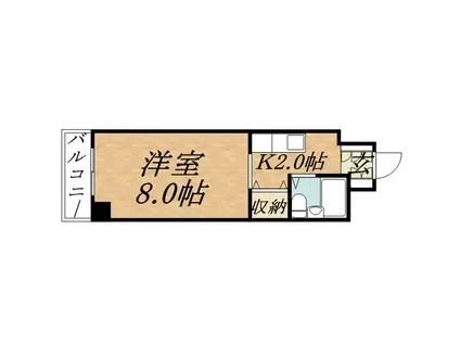 ニューホライズンハイツ(1K/3階)の間取り写真