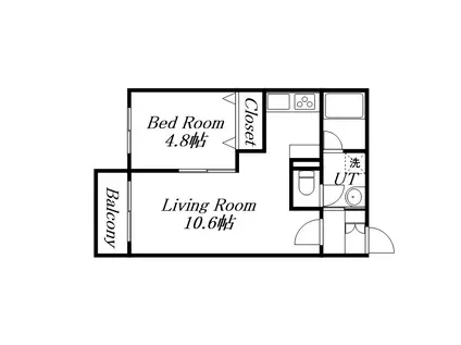 JYUNAⅡ(1LDK/3階)の間取り写真