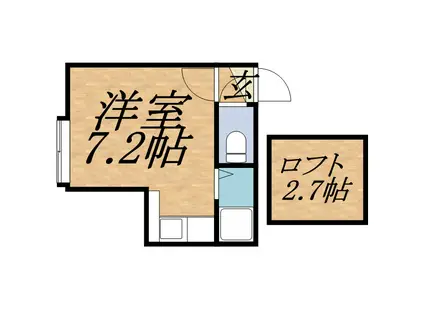 ハイムGITZO(ワンルーム/2階)の間取り写真