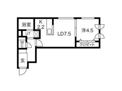 シティプレミア宮の森(1LDK/4階)の間取り写真