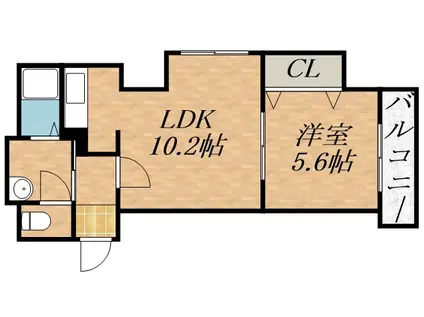 メゾンド北円山さくら(1LDK/7階)の間取り写真